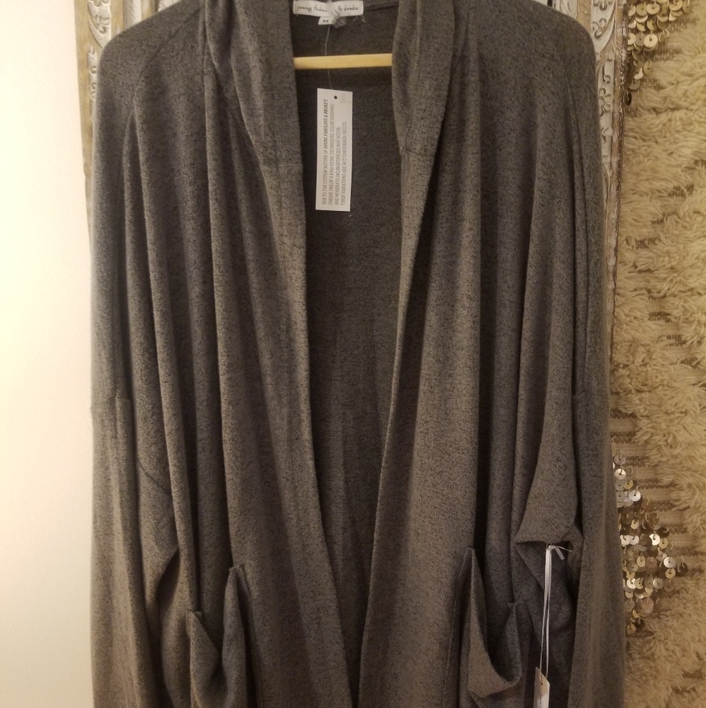 Young Fabulous & Broke Marled Charcoal Lounge Set Hoodie Joggers NWT Small